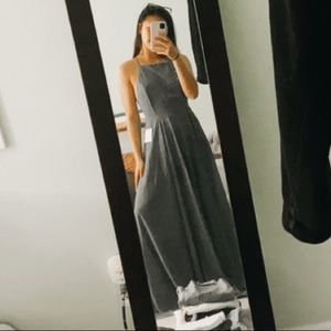 Dusty blue maxi dress/prom dress